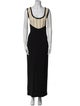 St. John Evening Scoop Neck Long Dress