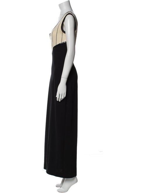 St. John Evening Scoop Neck Long Dress