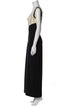 St. John Evening Scoop Neck Long Dress