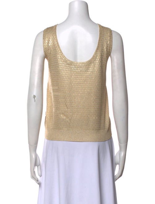 St. John Evening Scoop Neck Sleeveless Crop Top