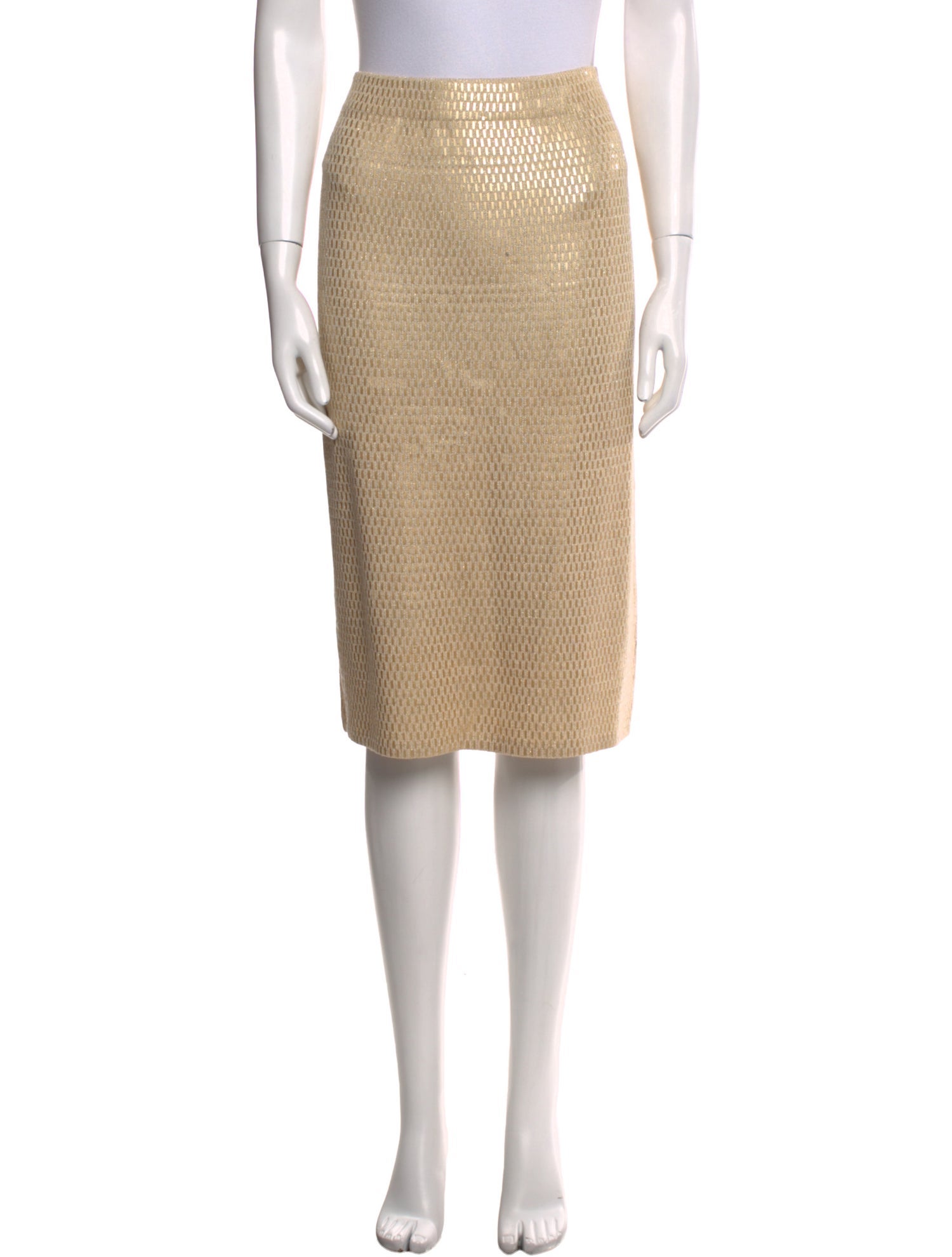 St. John Evening Wool Knee-Length Skirt