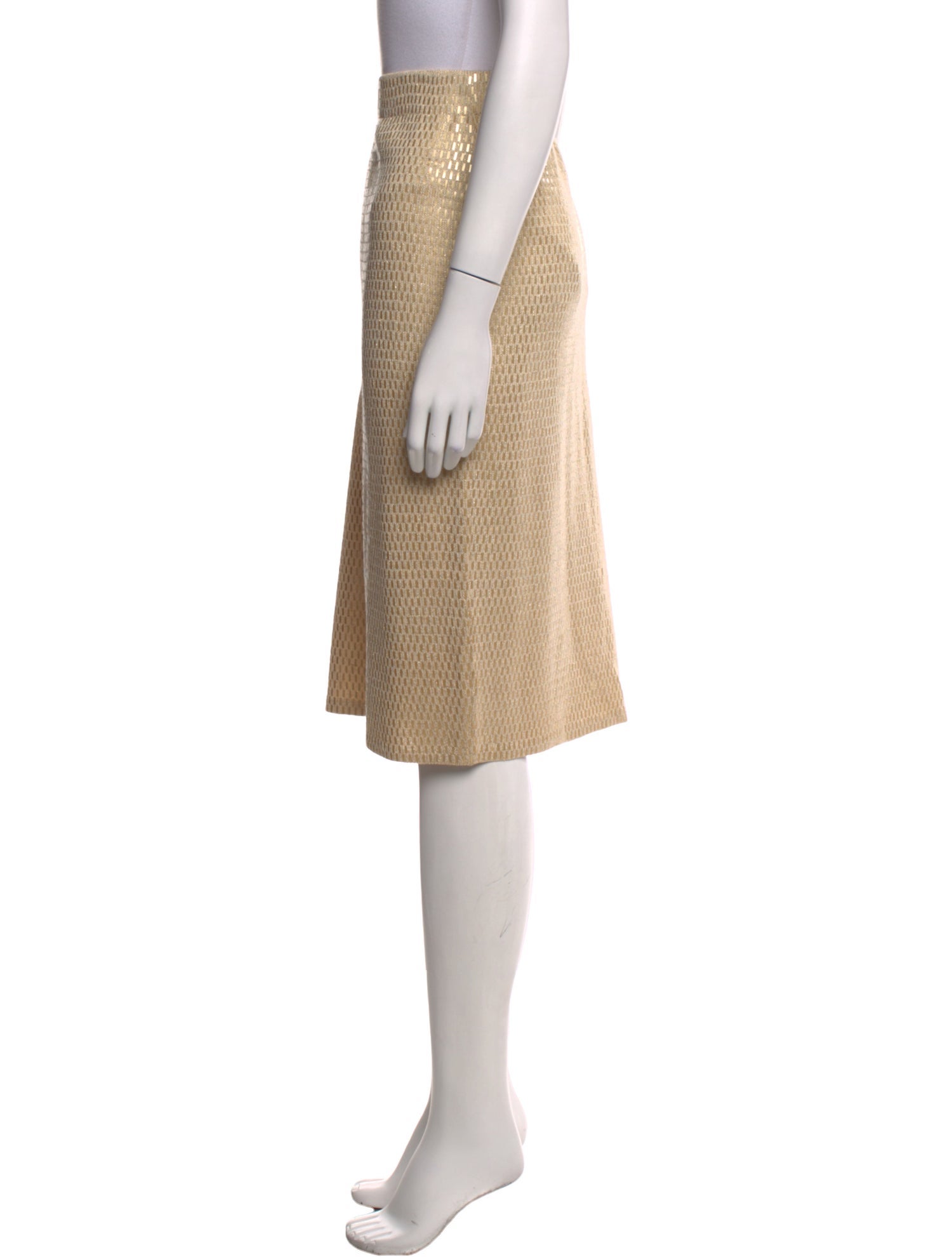 St. John Evening Wool Knee-Length Skirt