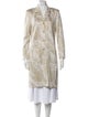 St. John Evening Wool Printed Trench Coat