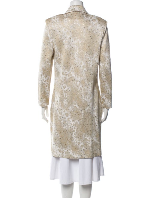 St. John Evening Wool Printed Trench Coat