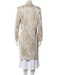 St. John Evening Wool Printed Trench Coat