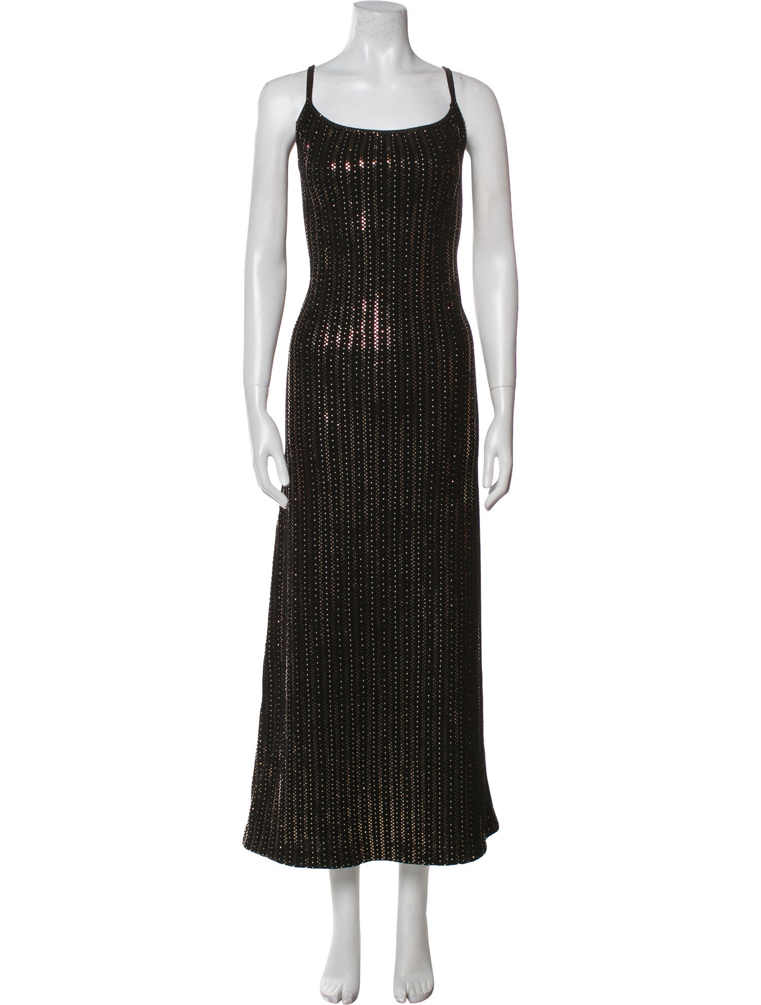 St. John Evening Square Neckline Long Dress