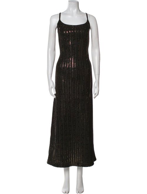 St. John Evening Square Neckline Long Dress