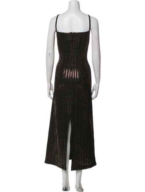 St. John Evening Square Neckline Long Dress