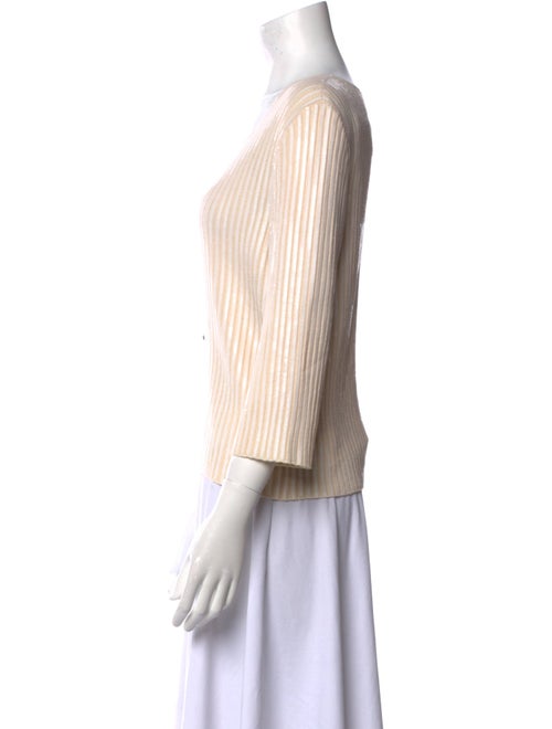 St. John Evening V-Neck Three-Quarter Sleeve Top