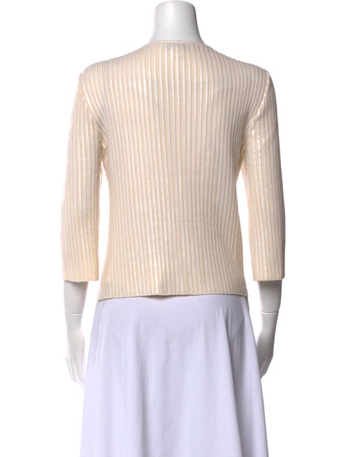 St. John Evening V-Neck Three-Quarter Sleeve Top