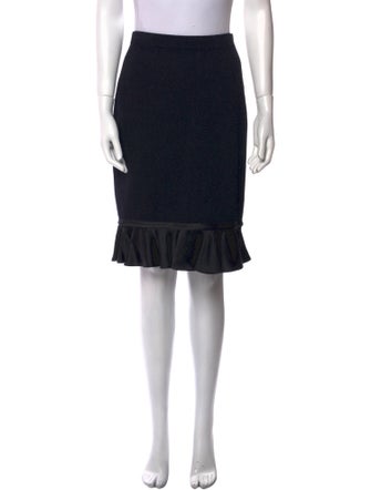 St. John Evening Wool Knee-Length Skirt