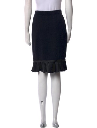 St. John Evening Wool Knee-Length Skirt