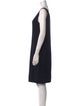 St. John Evening Scoop Neck Knee-Length Dress