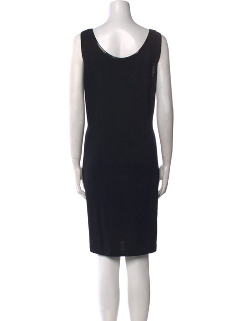 St. John Evening Scoop Neck Knee-Length Dress