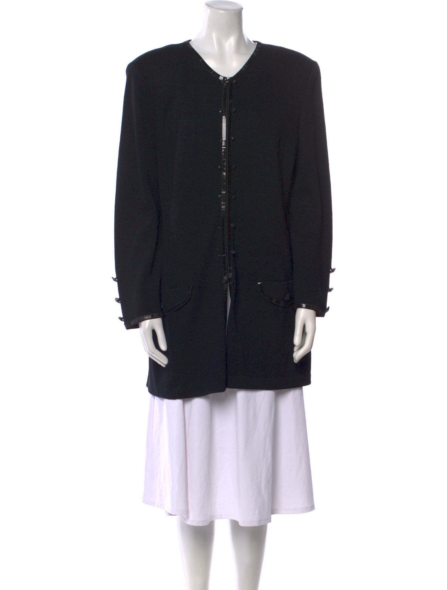 St. John Evening Wool Scoop Neck Sweater