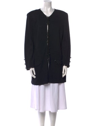 St. John Evening Wool Scoop Neck Sweater