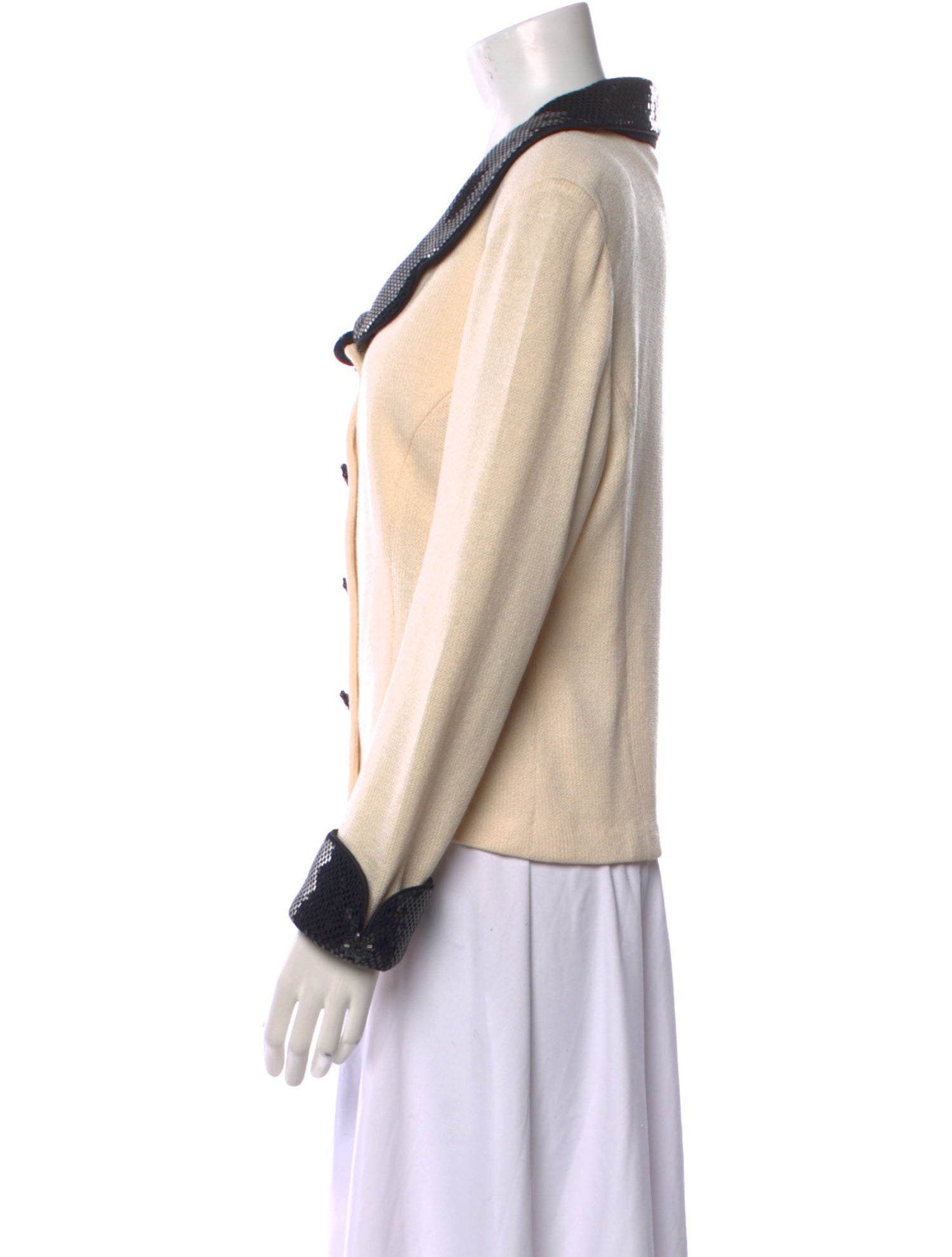 St. John Evening Wool Scoop Neck Sweater