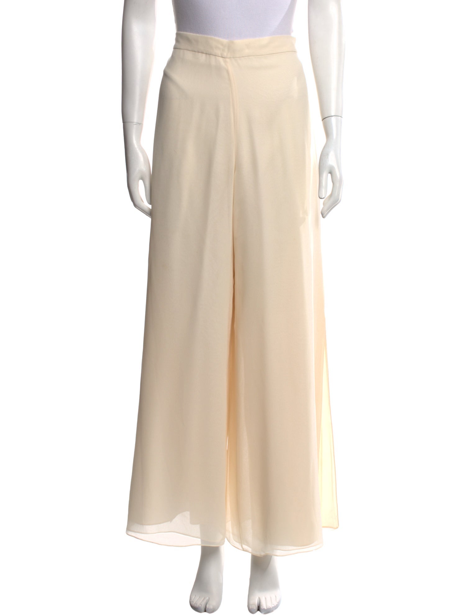 St. John Evening Silk Wide Leg Pants