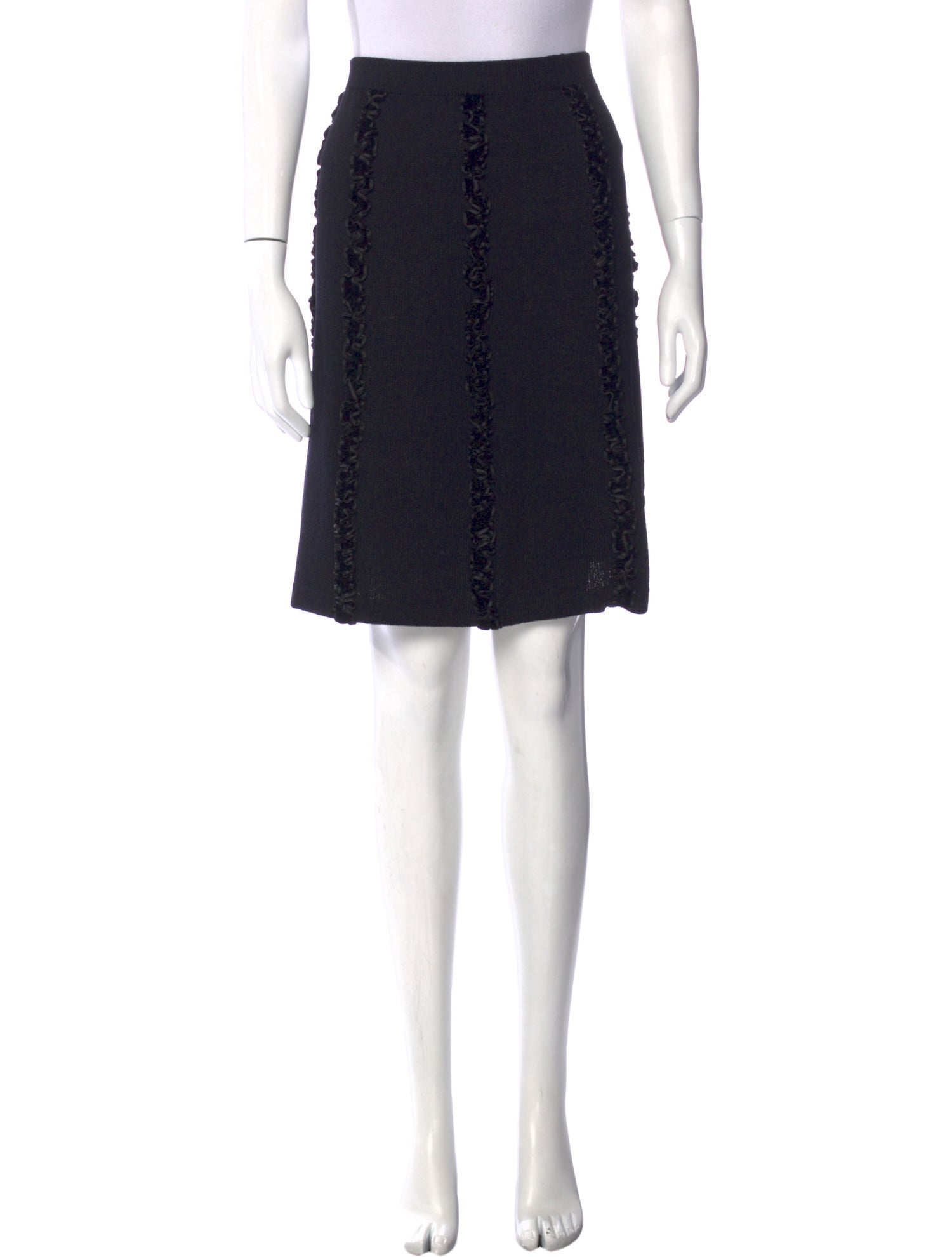 St. John Evening Wool Knee-Length Skirt