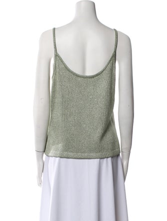St. John Evening Scoop Neck Sleeveless Top
