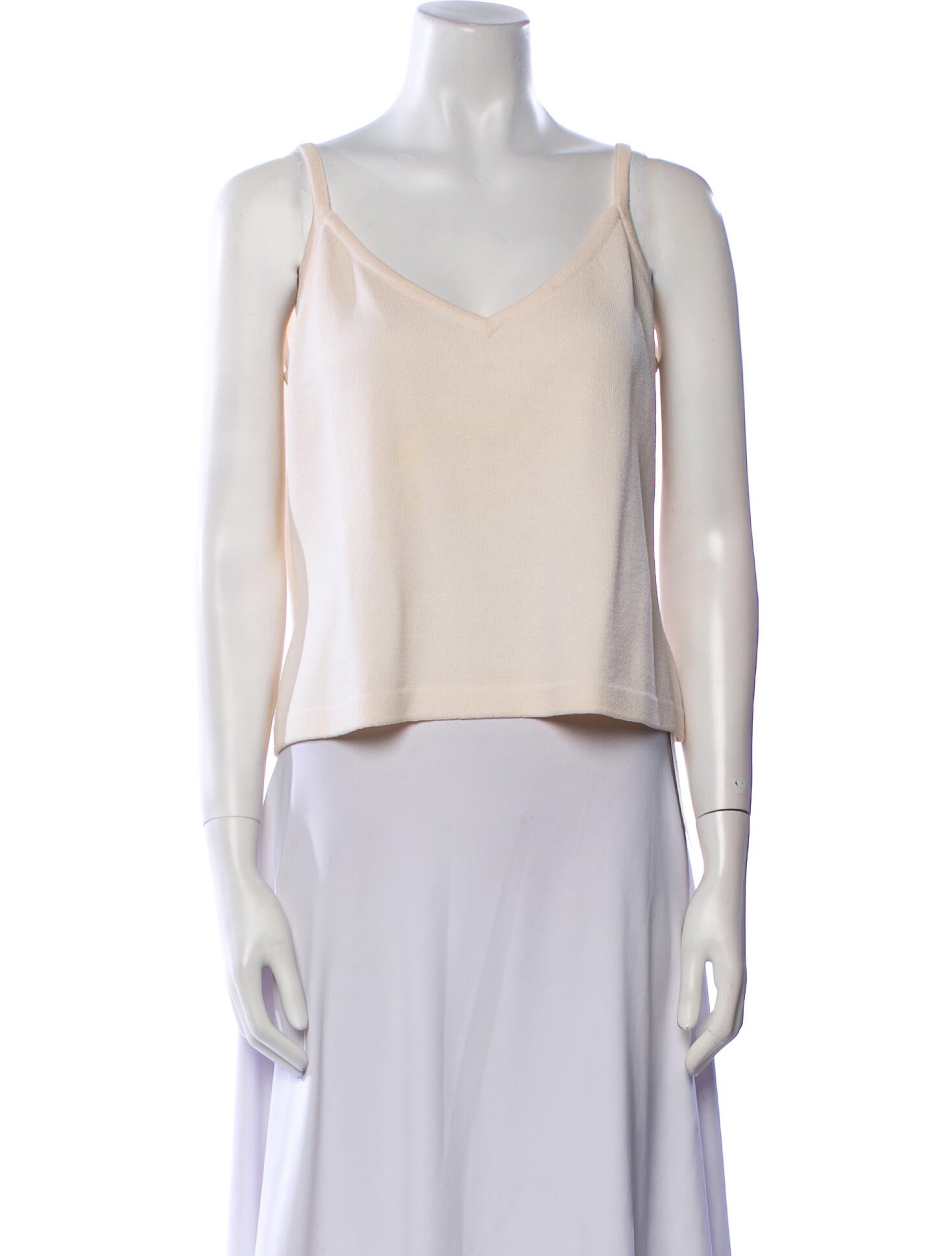 St. John Evening V-Neck Sleeveless Crop Top