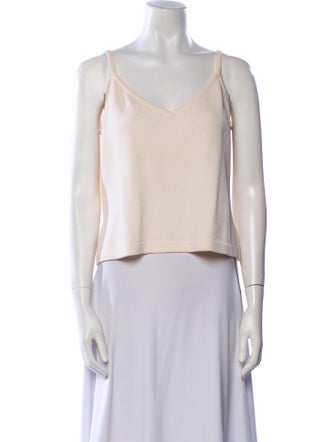 St. John Evening V-Neck Sleeveless Crop Top