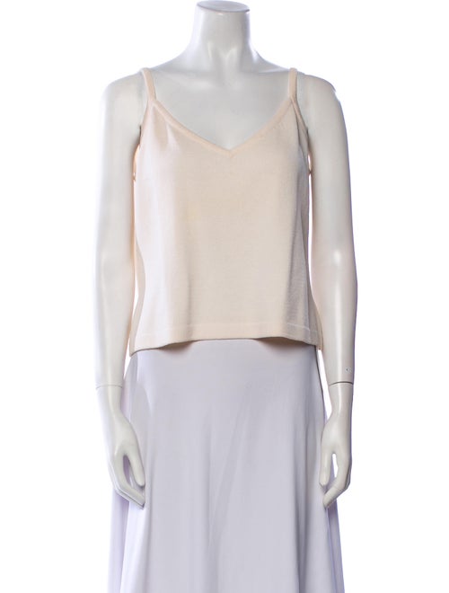 St. John Evening V-Neck Sleeveless Crop Top