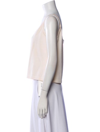 St. John Evening V-Neck Sleeveless Crop Top