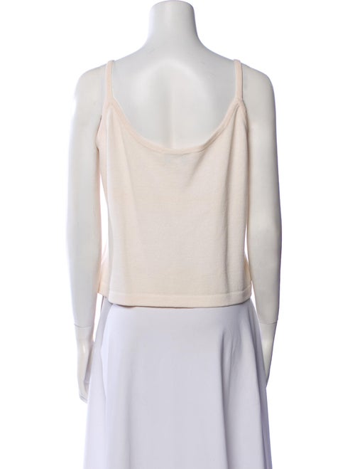 St. John Evening V-Neck Sleeveless Crop Top