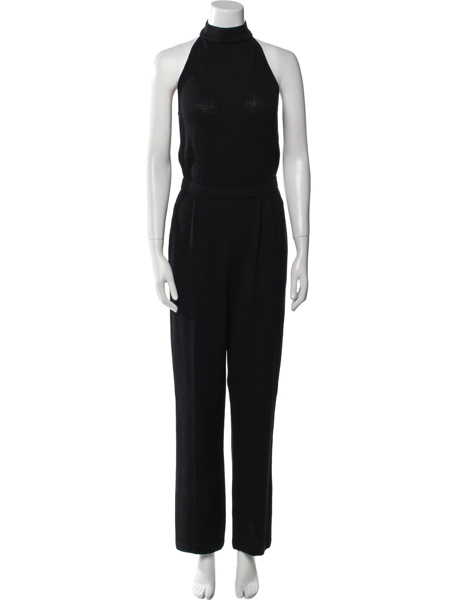 St. John Evening Mock Neck Jumpsuit