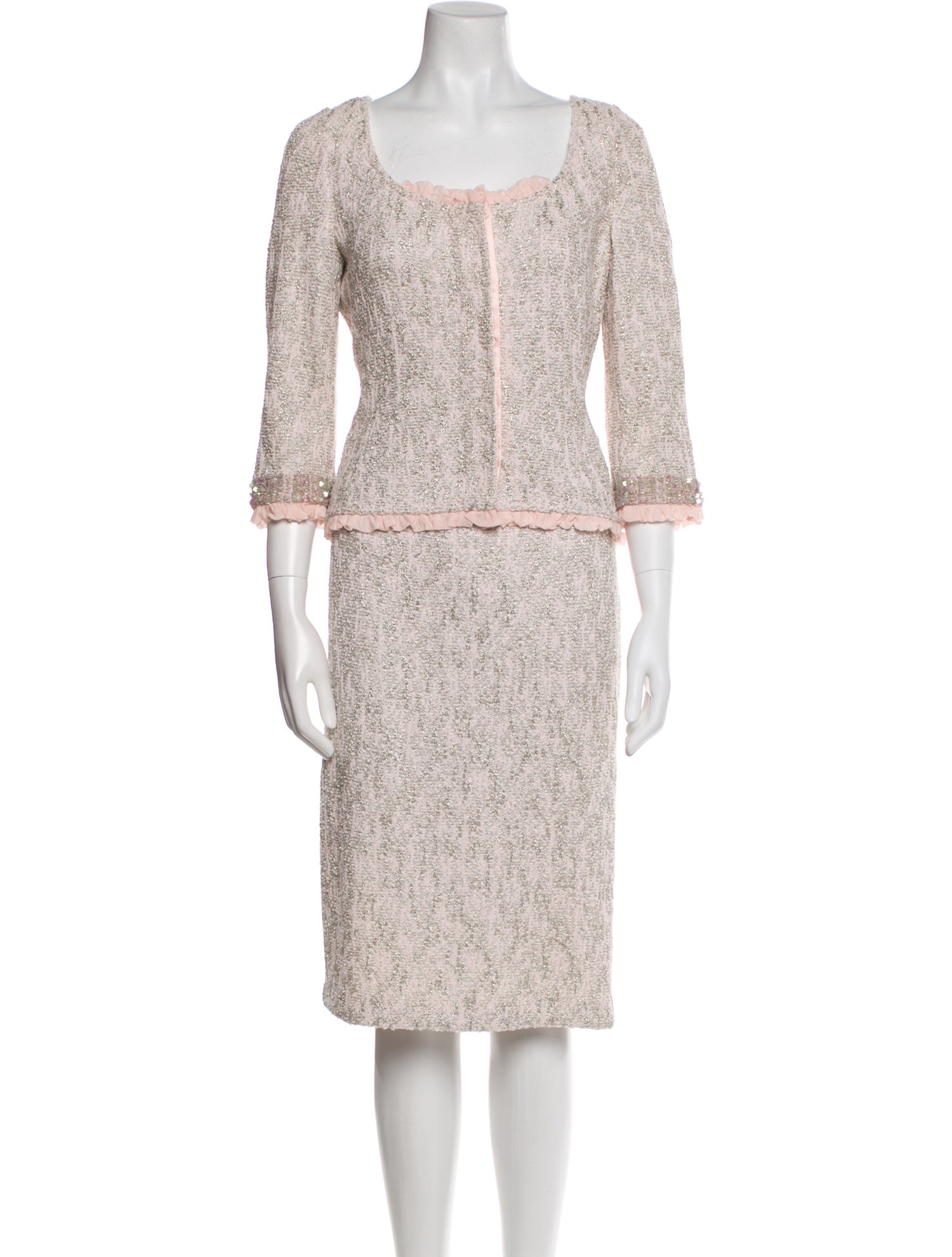 St. John Evening Wool Skirt Set