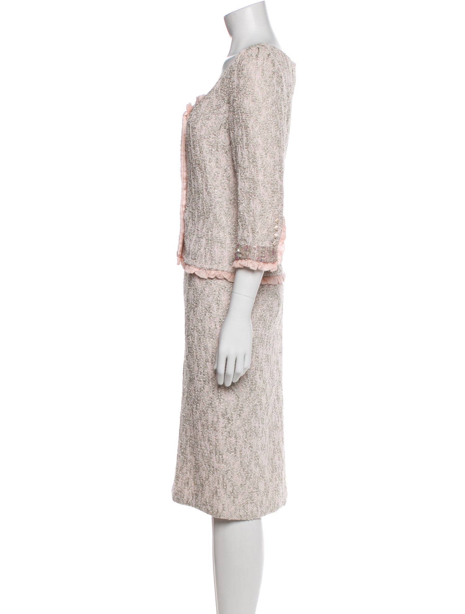 St. John Evening Wool Skirt Set