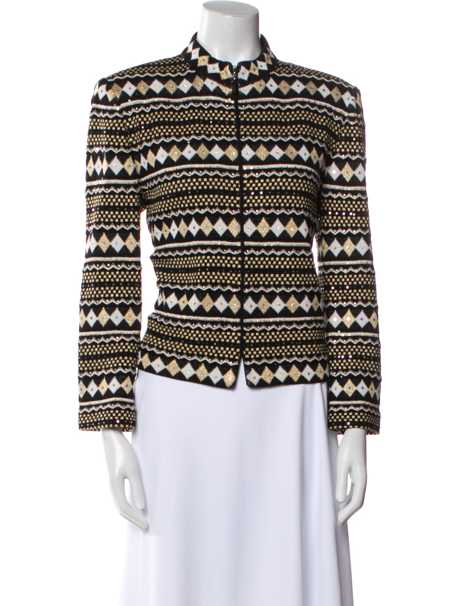 St. John Evening Striped Evening Jacket