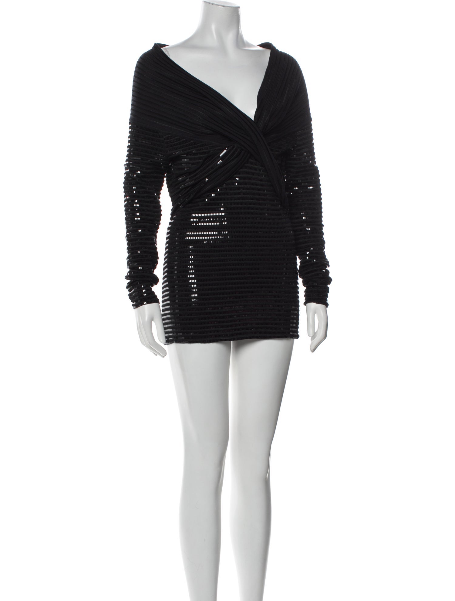 St. John Evening One-Shoulder Mini Dress