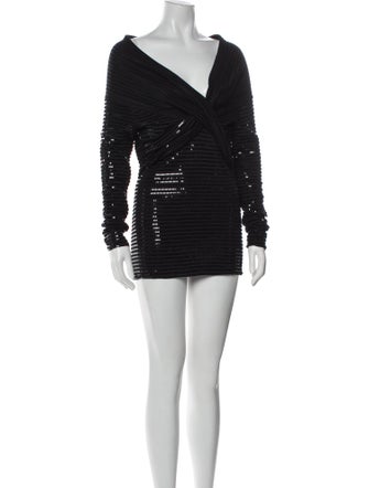 St. John Evening One-Shoulder Mini Dress