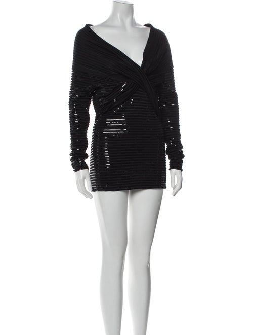 St. John Evening One-Shoulder Mini Dress