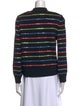 St. John Evening Striped Mock Neck Sweater
