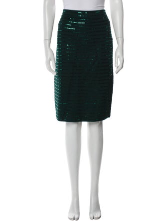 St. John Evening Sequin Embellishments Knee-Length Skirt