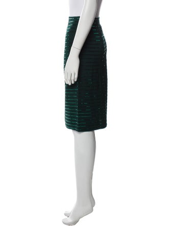 St. John Evening Sequin Embellishments Knee-Length Skirt