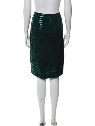 St. John Evening Sequin Embellishments Knee-Length Skirt