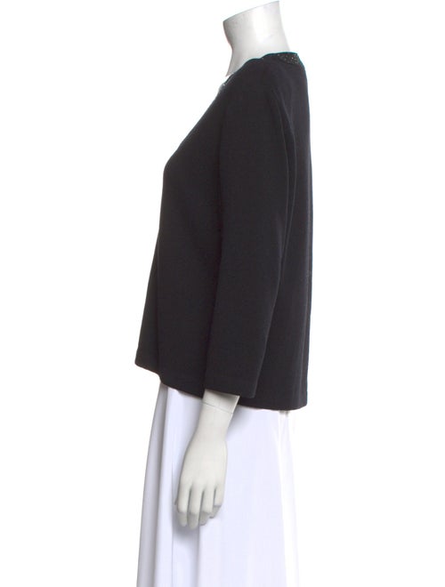 St. John Evening Scoop Neck Three-Quarter Sleeve Top