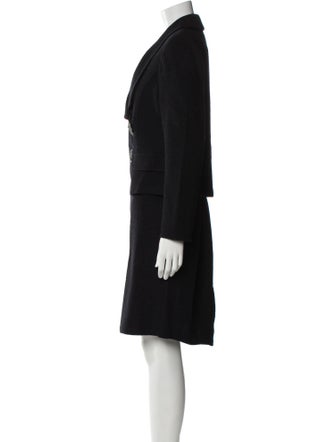 St. John Evening Crystal Embellishments Skirt Suit