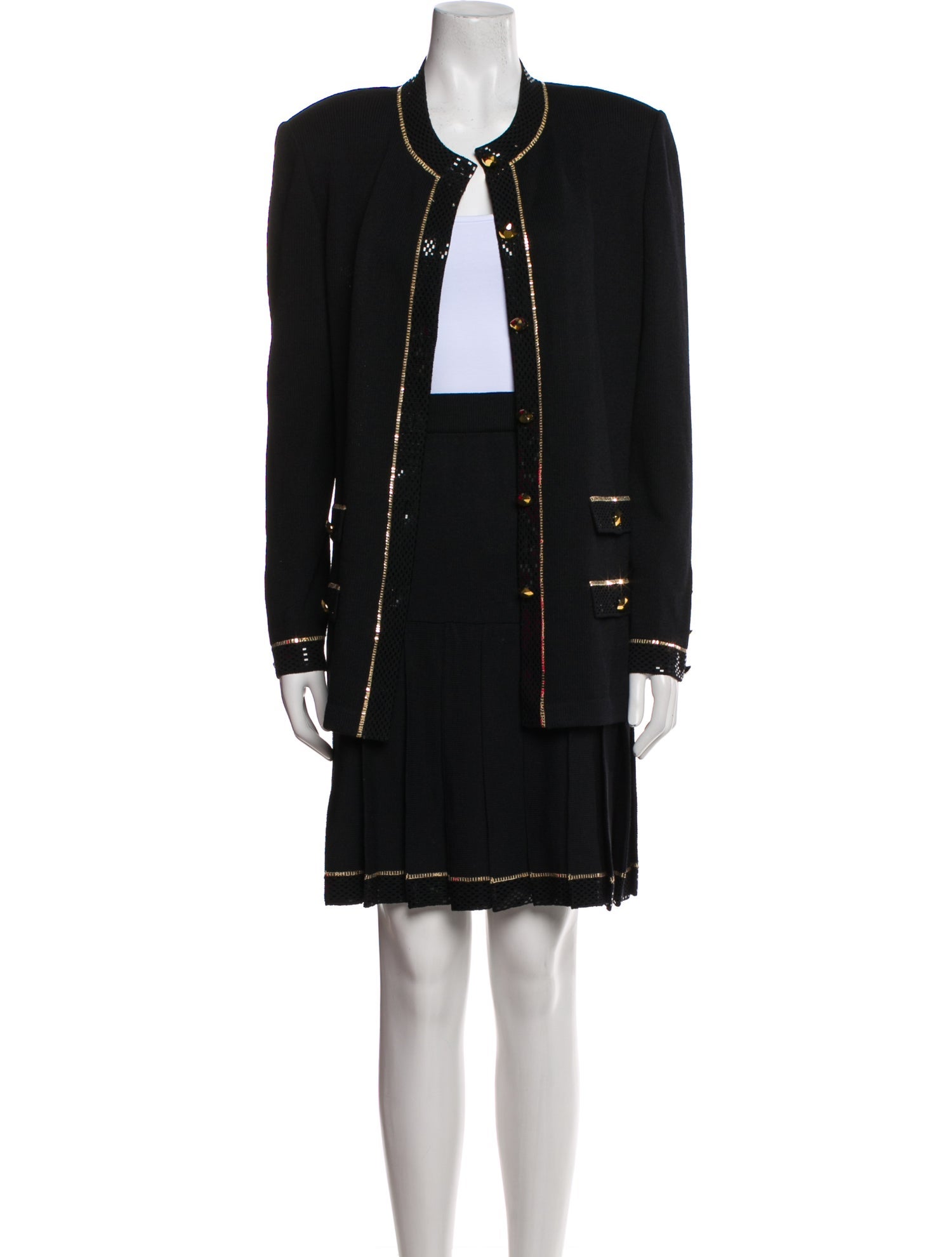 St. John Evening Glitter Accents Skirt Set