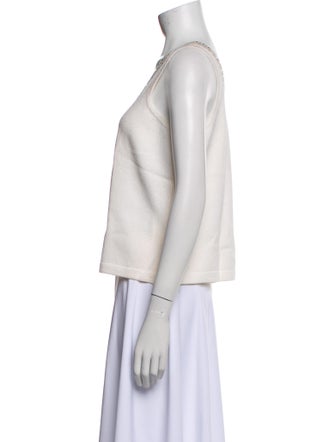 St. John Evening Scoop Neck Sleeveless Top