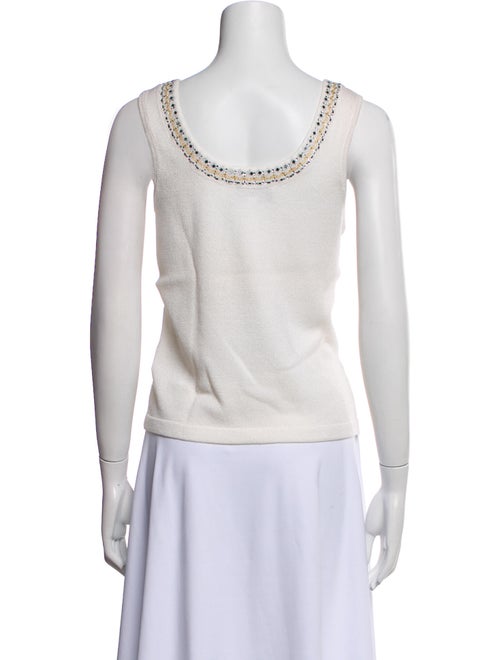 St. John Evening Scoop Neck Sleeveless Top