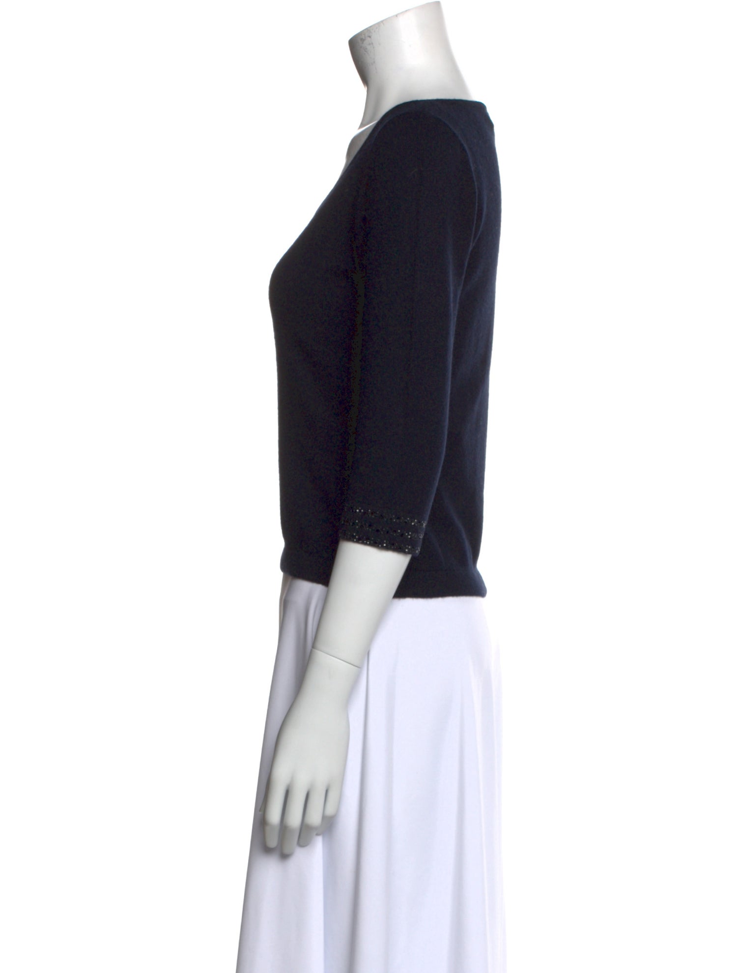 St. John Evening Cashmere Scoop Neck Sweater