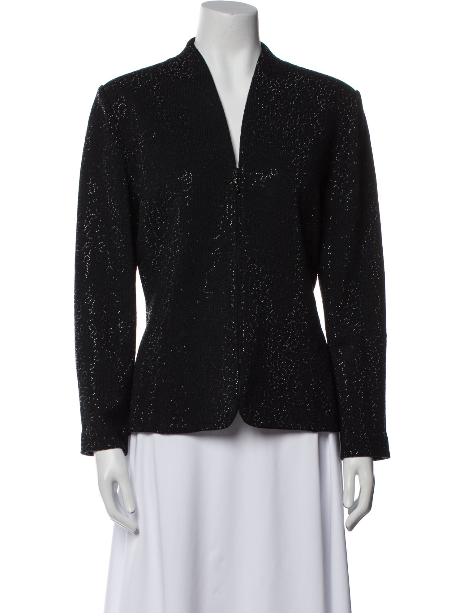 St. John Evening Wool Printed Evening Jacket