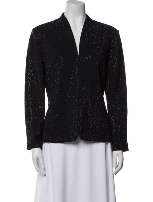 St. John Evening Wool Printed Evening Jacket