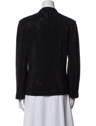 St. John Evening Wool Printed Evening Jacket