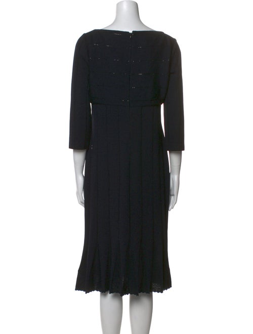 St. John Evening Scoop Neck Midi Length Dress